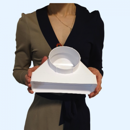 620СК10ФП ERA Переходник СКФП D100 90° 60х204 пластик