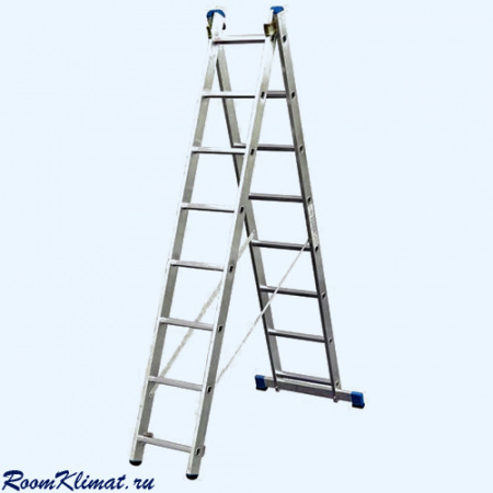 KRAUSE Stabilo 2х12 (133502) Лестница алюминиевая универсальная двухсекционная с перекладинами