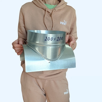 200х200 Ц Врезка оцинкованная