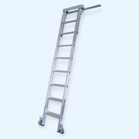 Лестница для стеллажей со ступенями для Т-образных шинных систем Stabilo Krause 8 ступеней (815637)