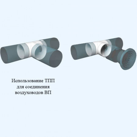 15ТП ERA Тройник ТП D150 пластик