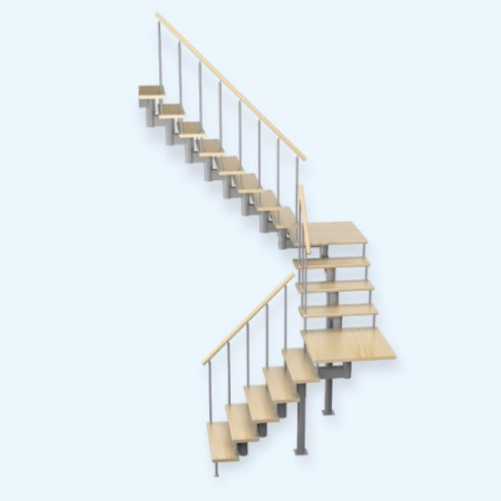 Комфорт 180 5/3/8 (h 3240-3420) Лесенка Модульная лестница