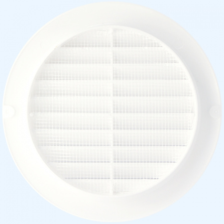 Решетка вентиляционная пластиковая круглая Vents МВ 150 бВС белая