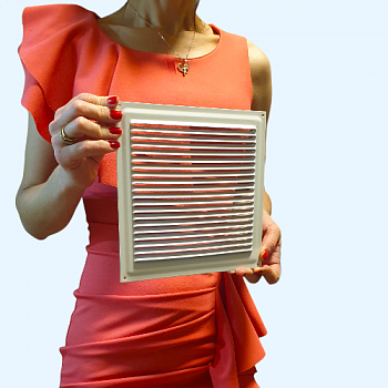 200х200 белая Решётка металлическая без бортика