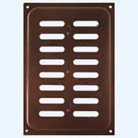165х240 Решетка металлическая медь с жалюзи (задвижкой)