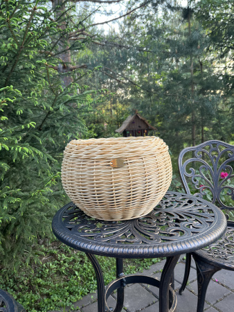 Кашпо-шар из искусственного ротанга  карри 12 литров