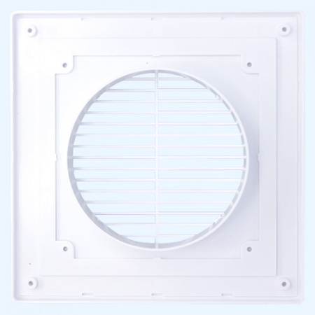 2121П12Ф ERA Решетка вентиляционная ПФ фланец D125 разъемная 208х208 пластик