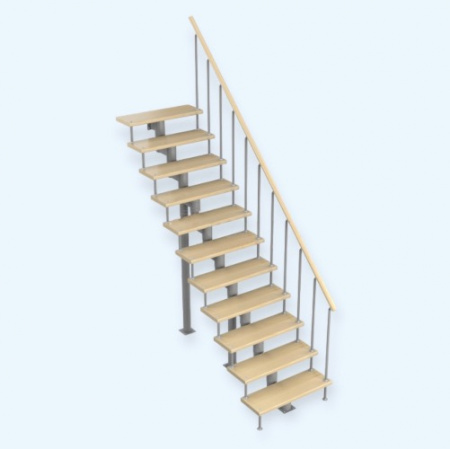 Стандарт 180 (h 2160-2280) Лесенка Модульная лестница прямой марш