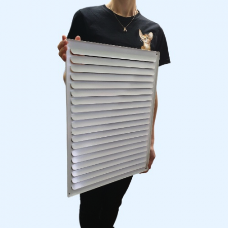 РМ 400х500 белая Решётка вентиляционная металлическая