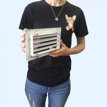 1WA 200*100 Shuft алюминиевая настенная однорядная решетка с регулируемыми жалюзи