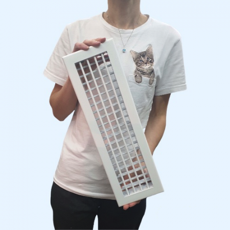 2WA 400*100 Shuft алюминиевая настенная двухрядная решетка с регулируемыми жалюзи