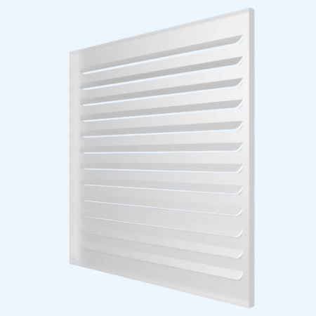 Решетка вентиляционная МВР жалюзи 600х600 окрашенная сталь белый ERA