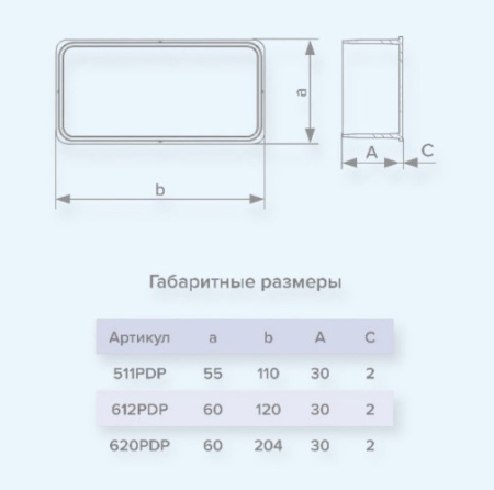 612PDP ERA Заглушка PDP 60х120 пластик