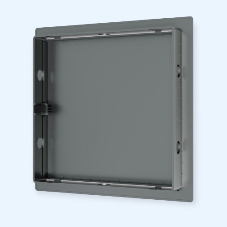 L1515N gray Люк ревизионный LN фланец 150х150 нажимной 172х172 пластик gray EVECS