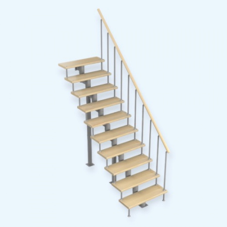 Стандарт 180 (h 1980-2090) Лесенка Модульная лестница прямой марш