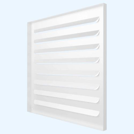 Решетка вентиляционная МВР жалюзи 400х400 окрашенная сталь белый ERA
