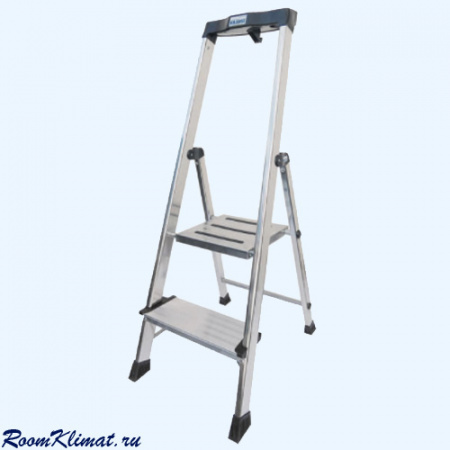 Krause Monto Safepro 2 ступени (127204) Универсальная алюминиевая стремянка с крюком для ведра и широкими ступенями Krause Monto Safepro 2 ступени (127204) Универсальная алюминиевая стремянка с крюком для ведра и широкими ступенями
