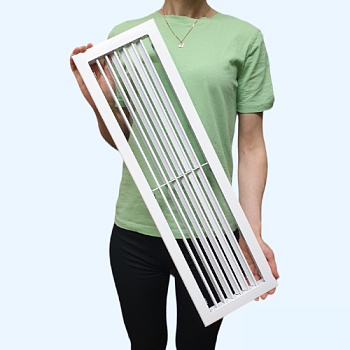 1WA 600*150 Shuft алюминиевая настенная однорядная решетка с регулируемыми жалюзи