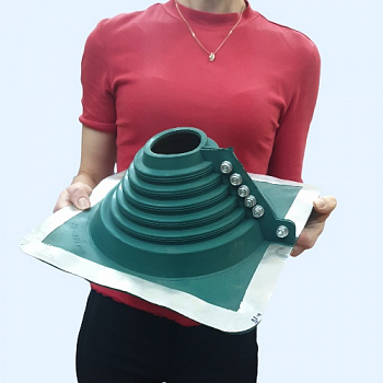 №4R зеленая (75-160) Манжета кровельная разъемная из термостойкой резины EPDMп