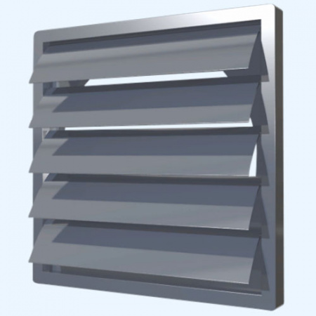 1919К15.16Ф Выход стенной КФ фланец D150/160 жалюзи 190х190 ASA Gray (серый) ERA STREETLINE