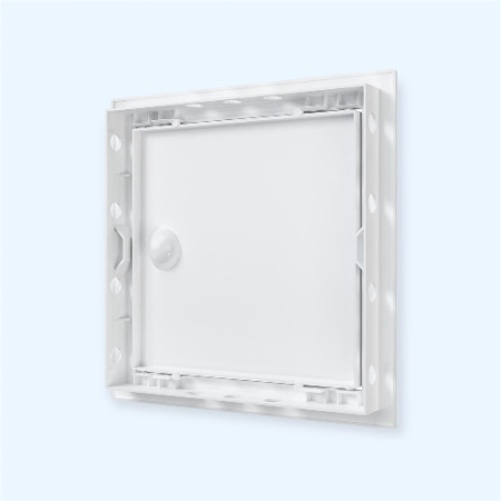 Л2020Р Люк ревизионный ЛР фланец 196х196 ручка 218х218 пластик EVECS