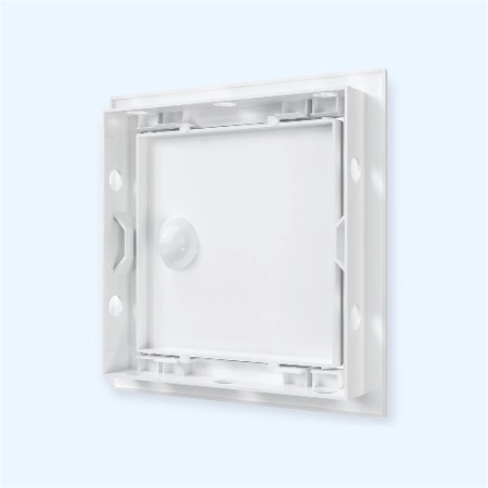 Л1515Р Люк ревизионный ЛР фланец 146х146 ручка 168х168 пластик EVECS