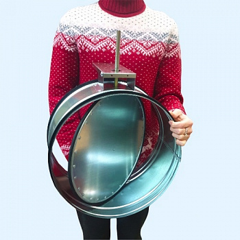 DCGAr 355 Shuft воздушный клапан под электропривод с резиновым уплотнителем на запорных лопатках