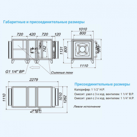 8000 Aqua EB Breezart Приточная установка с водяным калорифером