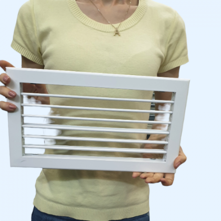 1WA 300*150 Shuft алюминиевая настенная однорядная решетка с регулируемыми жалюзи