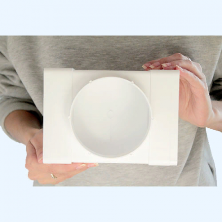 612ТФ10П ERA Тройник ТФП D100 с выходом 60х120 пластик