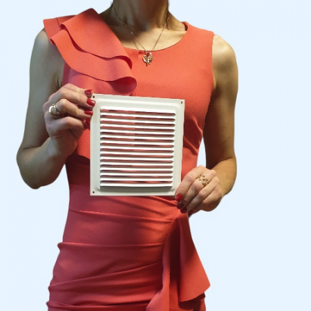 150х150 белая Решётка металлическая без бортика