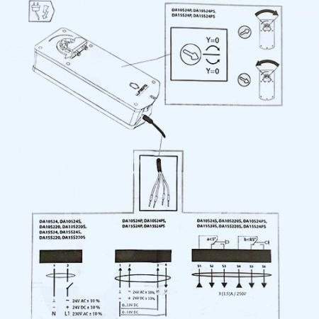 DA10S24 Lufberg Электропривод c пружинным возвратом