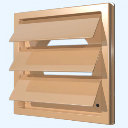 1515К12,5Ф Выход стенной КФ фланец D125 жалюзи 150x150 ASA Beige (бежевый) ERA STREETLINE