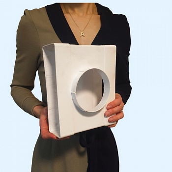 620ТФ10П ERA  Тройник ТФП D100 с выходом 60х204 пластик