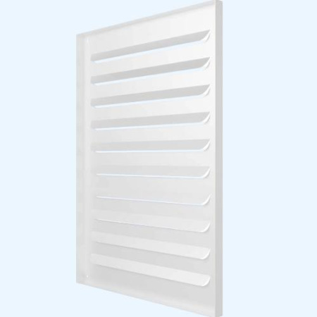 Решетка вентиляционная МВР жалюзи 350х500 окрашенная сталь белый ERA