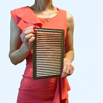 160х230 бронза Решётка металлическая без бортика