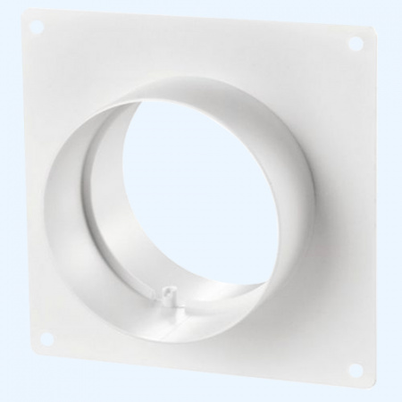 Соединитель пластиковых воздуховодов с монтажной настенной  пластиной ВЕНТС d=100мм (151)