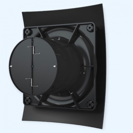 4C Matt black Breeze DICITI Вентилятор накладной D100 обр.клапан
