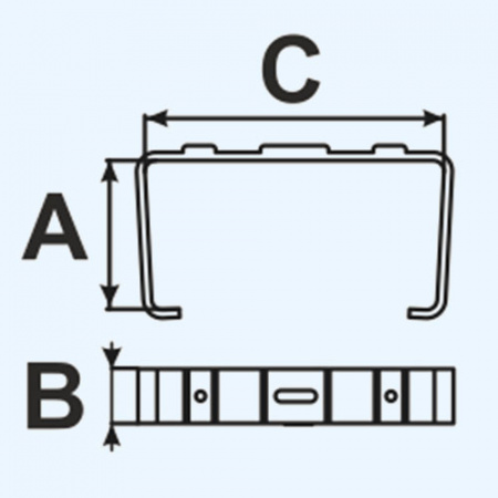 620ДКП ERA Держатель ДКП 60х204 пластик