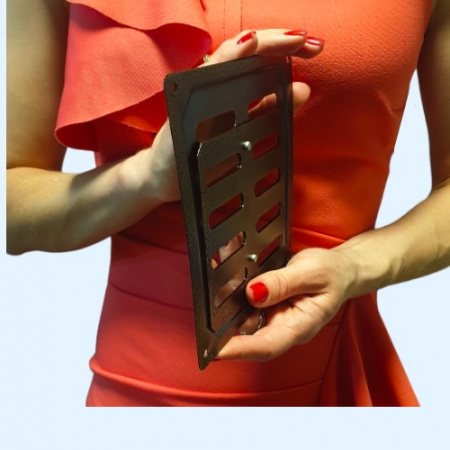 160х160 с задвижкой медь Решетка вентиляционная металлическая