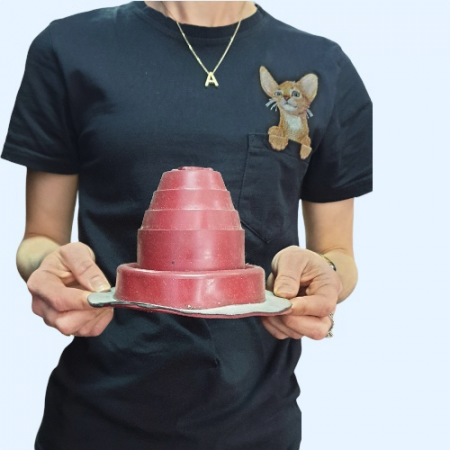 Манжета кровельная прямая №2 красная EPDM (45-75 мм)