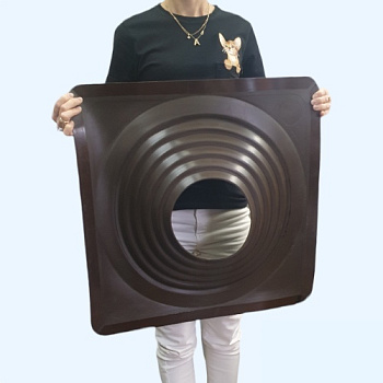 Манжета кровельная прямая из термостойкой EPDMп резины коричневая № 9 (254-502 мм)