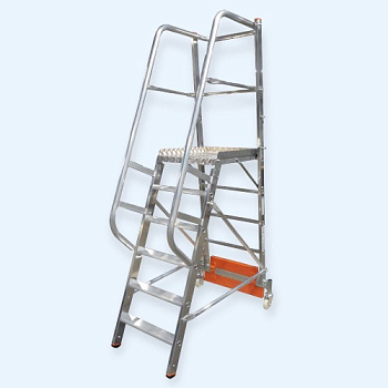 Лестница с платформой Vario траверса 750 Krause 6 ступеней (833013)