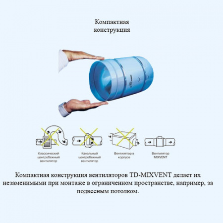 TD1300/250 Mixvent Soler&Palau вентилятор канальный