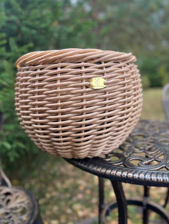 Кашпо из искусственного ротанга солома 12 литров