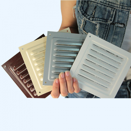 Решетка вентиляционная металлическая Вентс (Vents) МВМ 125c бежевая