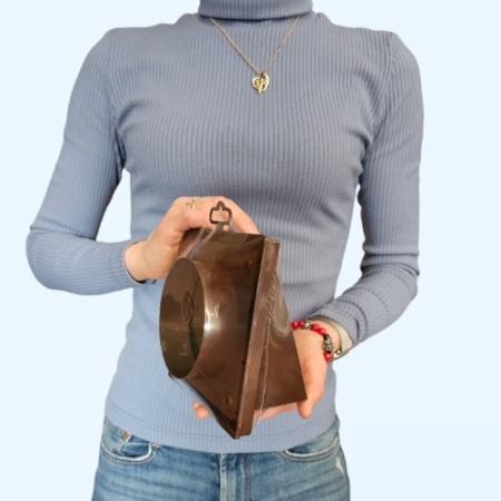 1515К10ФВ Выход стенной КФВ фланец D100 обр.клапан 150x150 ASA Brown (коричневый) ERA STREETLINE