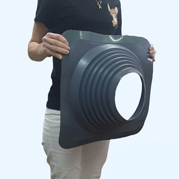 Манжета кровельная прямая из термостойкой EPDMп резины серая №8 (178-330 мм)