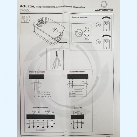 DA05S24 Lufberg Электропривод c пружинным возвратом
