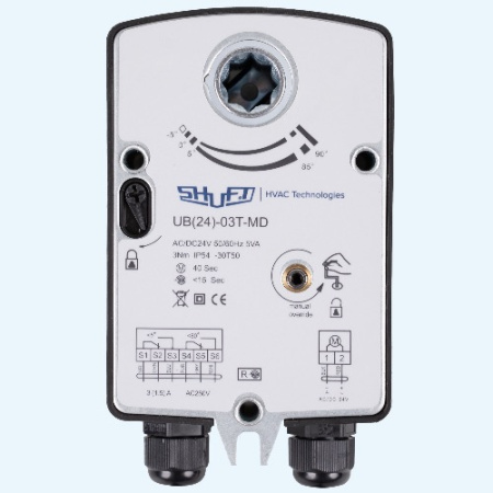 UB(24)-03T-MD Shuft Электропривод с возвратной пружиной для противопожарных клапанов